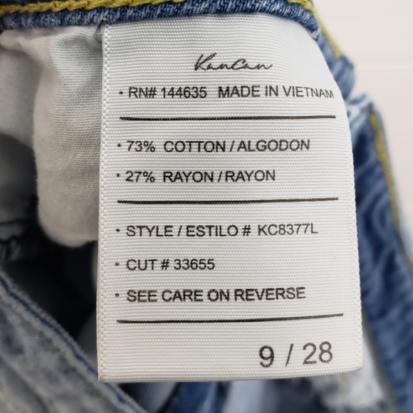 KanCan Women's Light Blue Distressed Jean Shorts - Picture 2 of 4